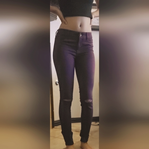 Rewash Brand Wine-Colored skinny jeans size 1 - Picture 1 of 8